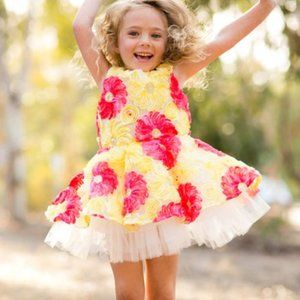 LePink 3D Flower Dress